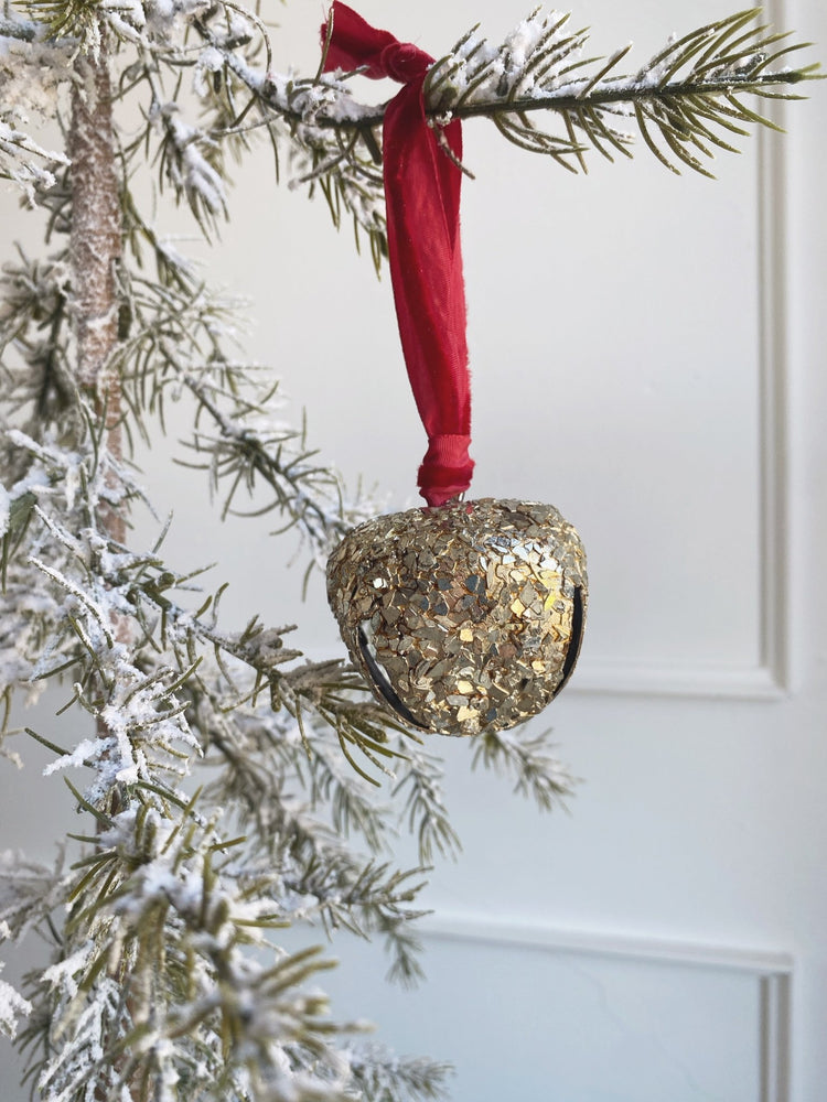 Glass Mosaic Bell Ornament - Spring Sweet