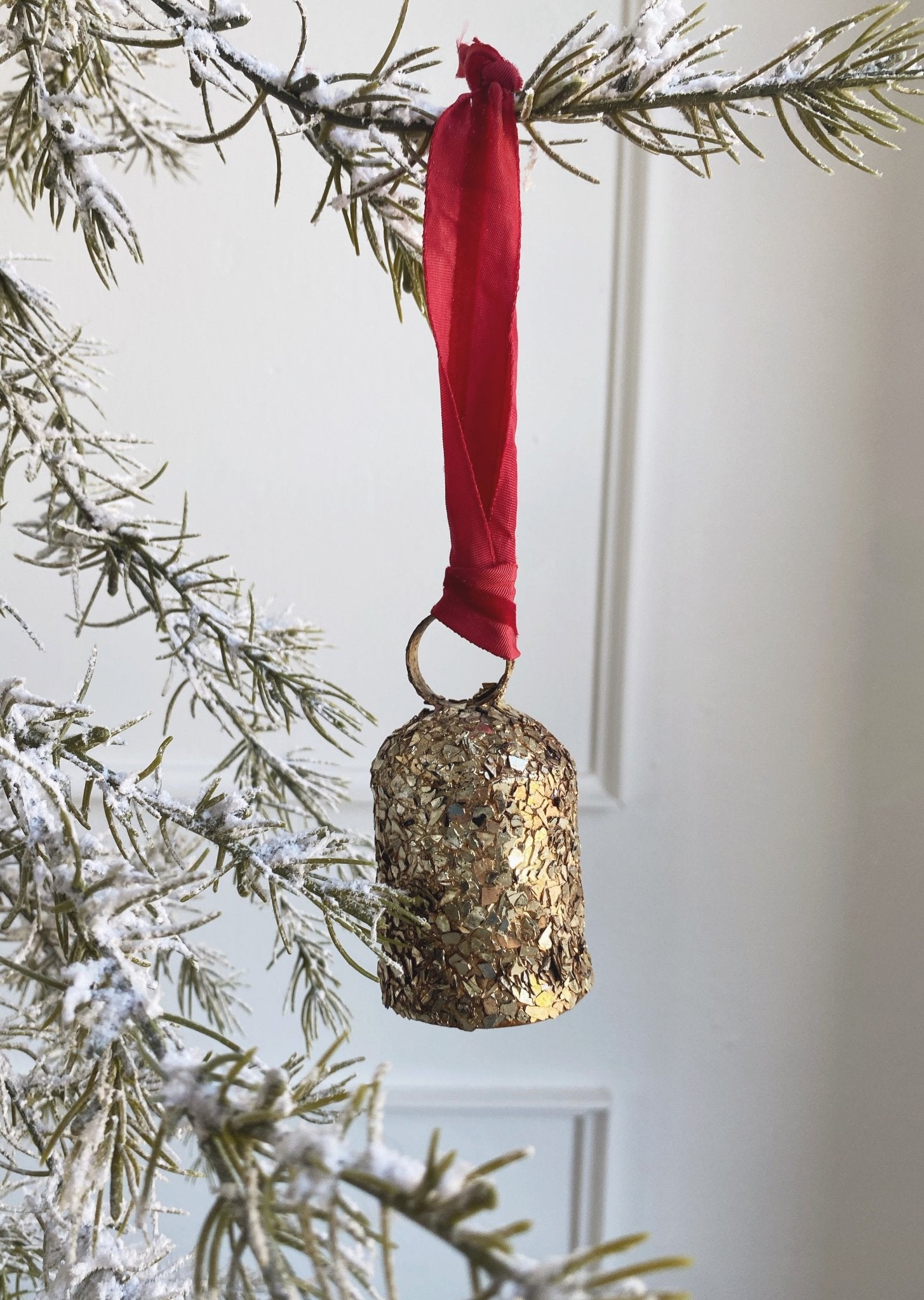 Glass Mosaic Bell Ornament - Spring Sweet