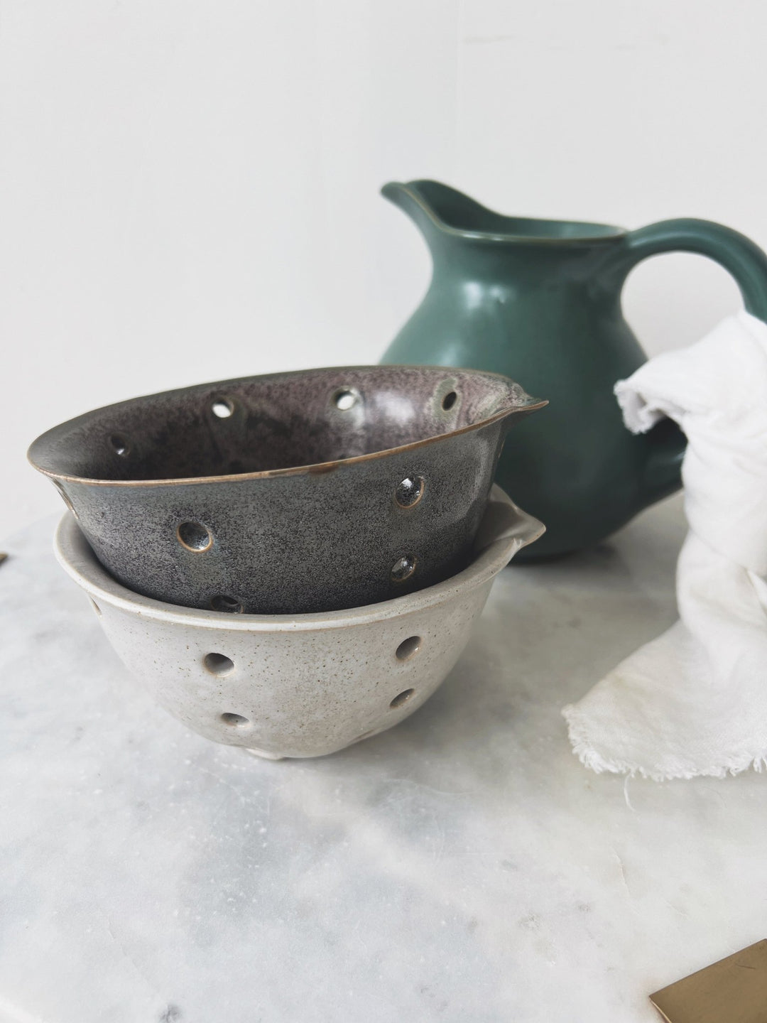 Glazed Stoneware Berry Bowl - Spring Sweet