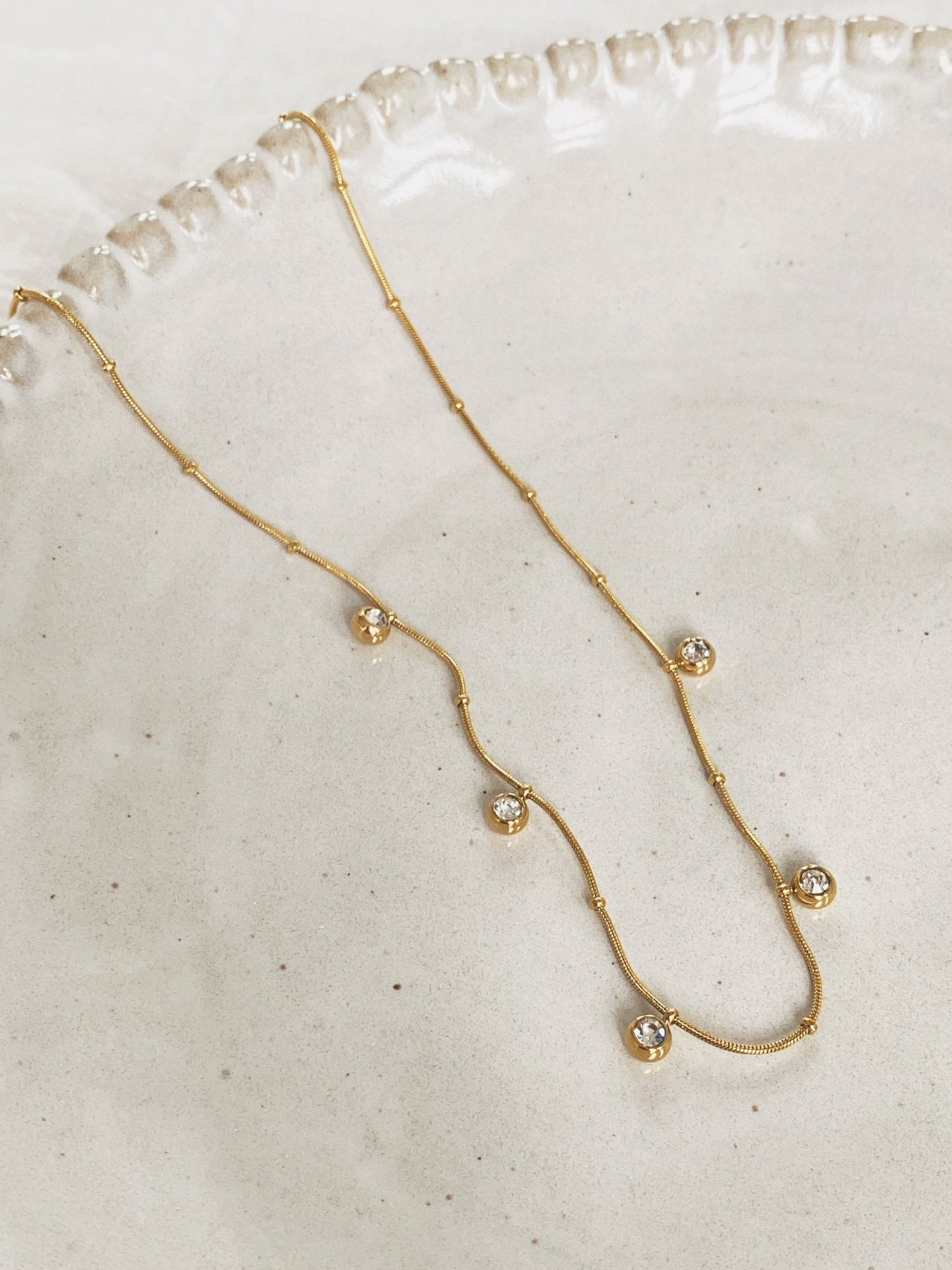 Glimmer Necklace, Gold Plated - Spring Sweet