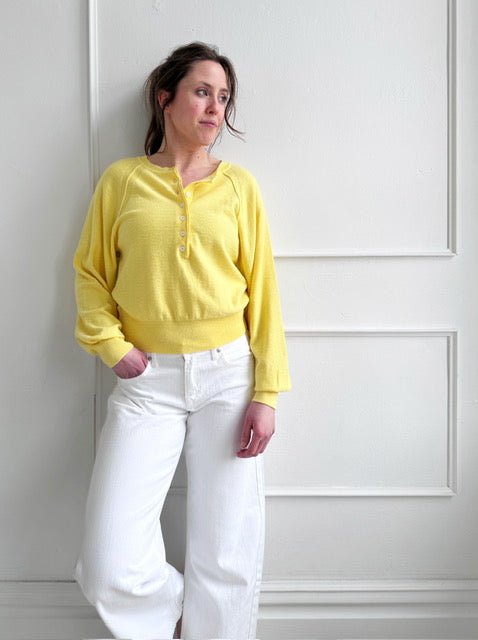 Half Button Pullover Sweater - Spring Sweet