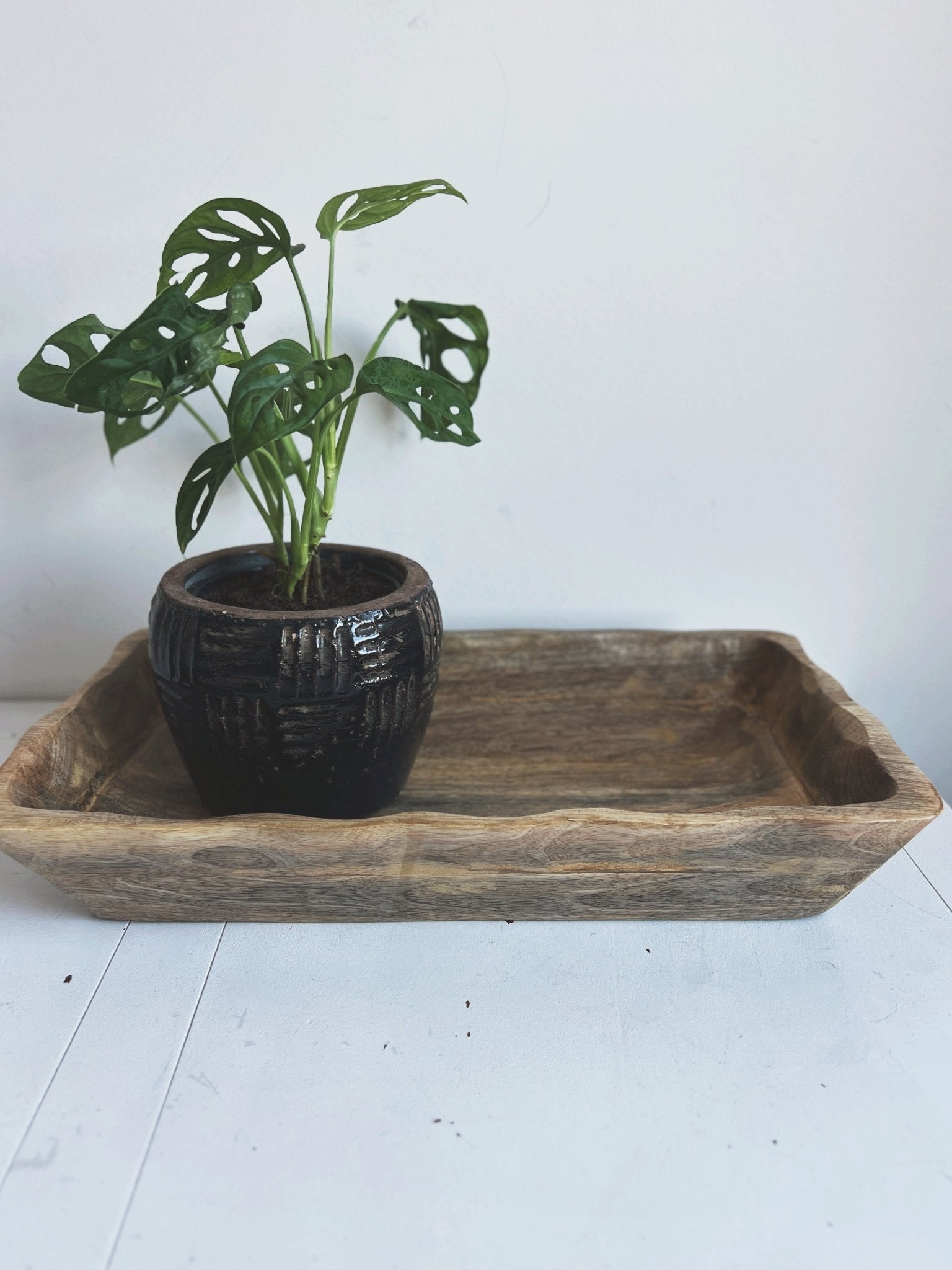 Hand Carved Mango Wood Bowl - Spring Sweet