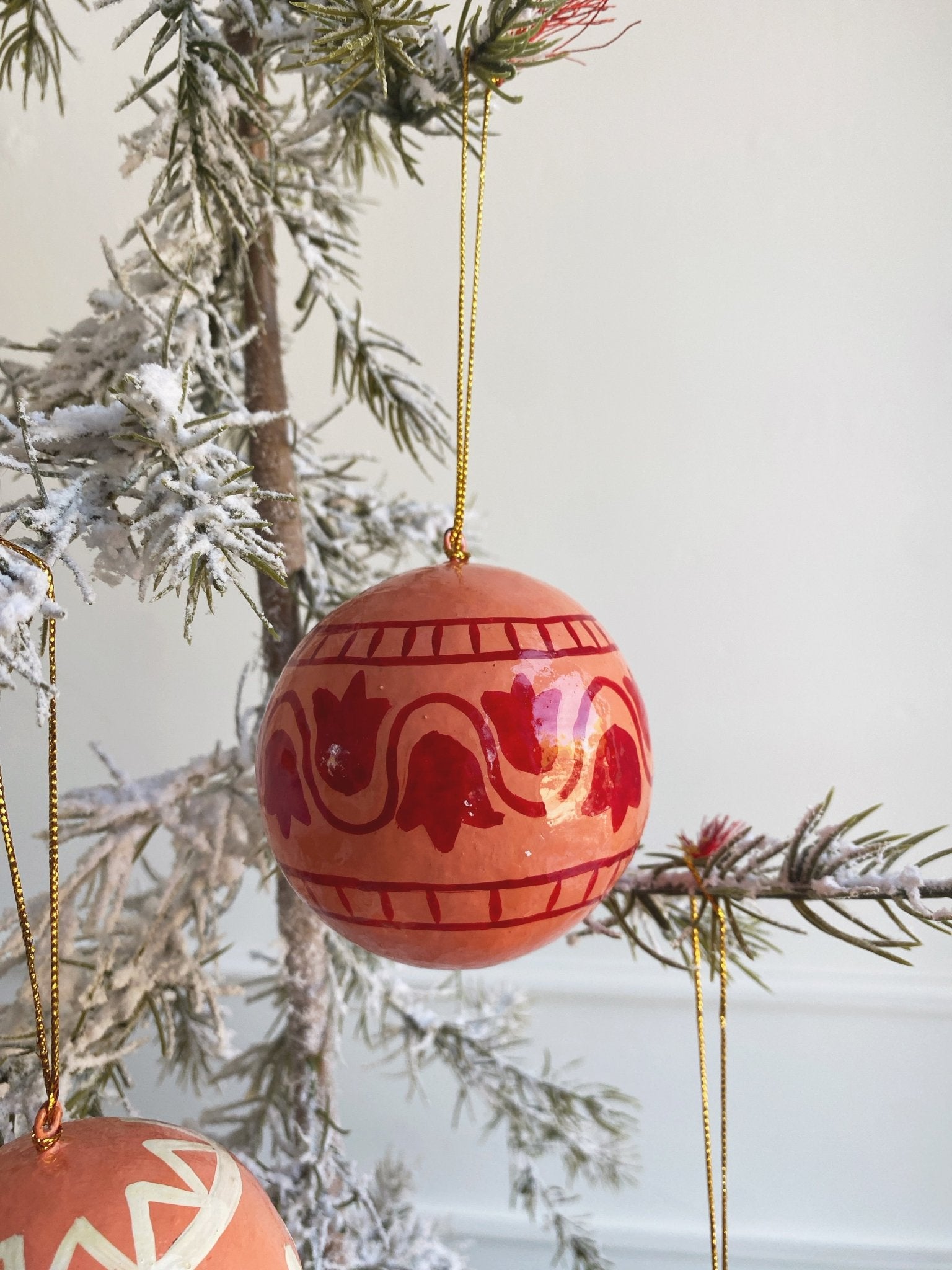 Hand Painted Ball Ornament - Spring Sweet
