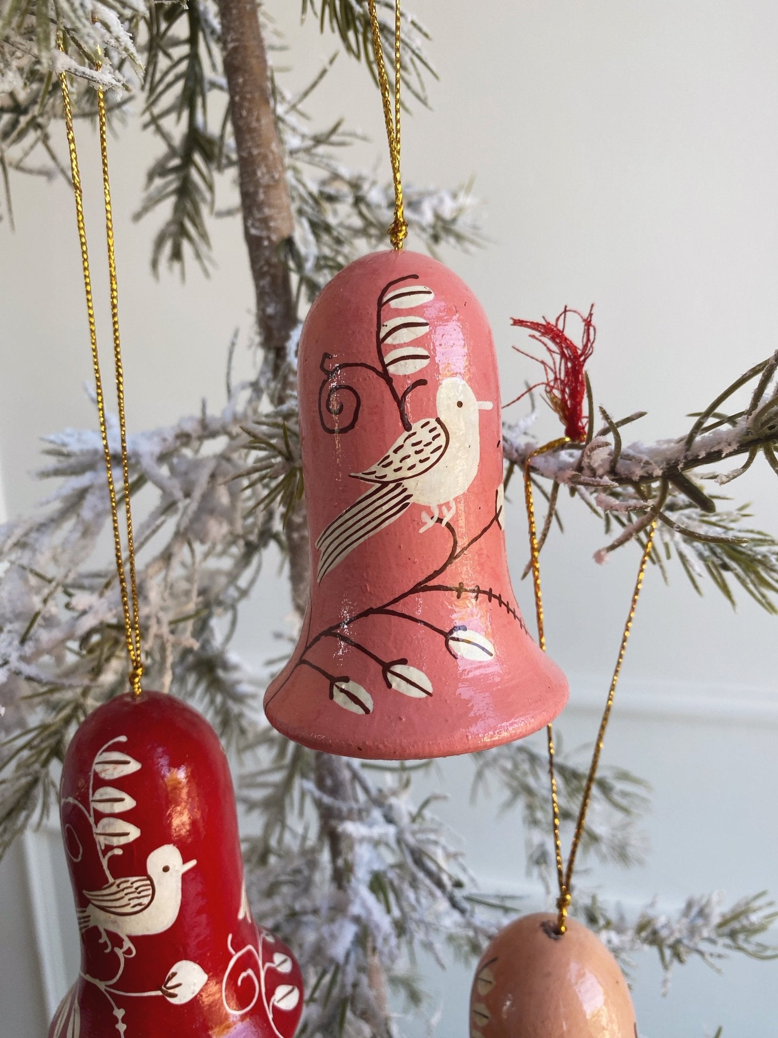 Hand Painted Bell Ornament - Spring Sweet