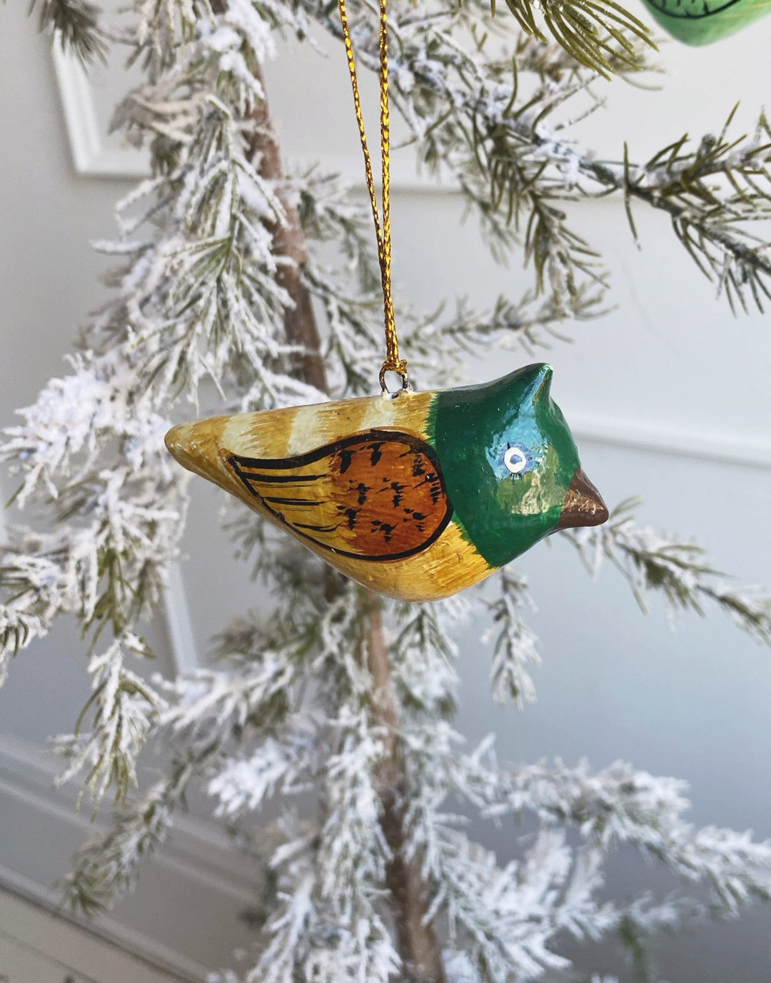 Hand Painted Bird Ornament - Spring Sweet