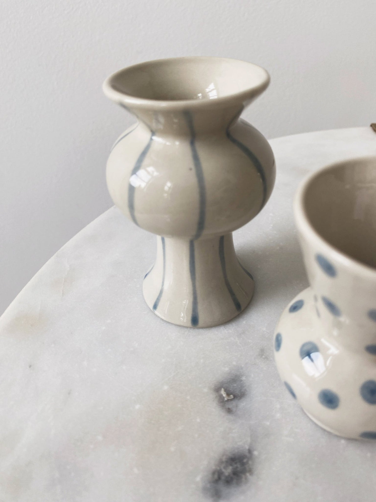 Hand-Painted Stoneware Mini Vase - Spring Sweet