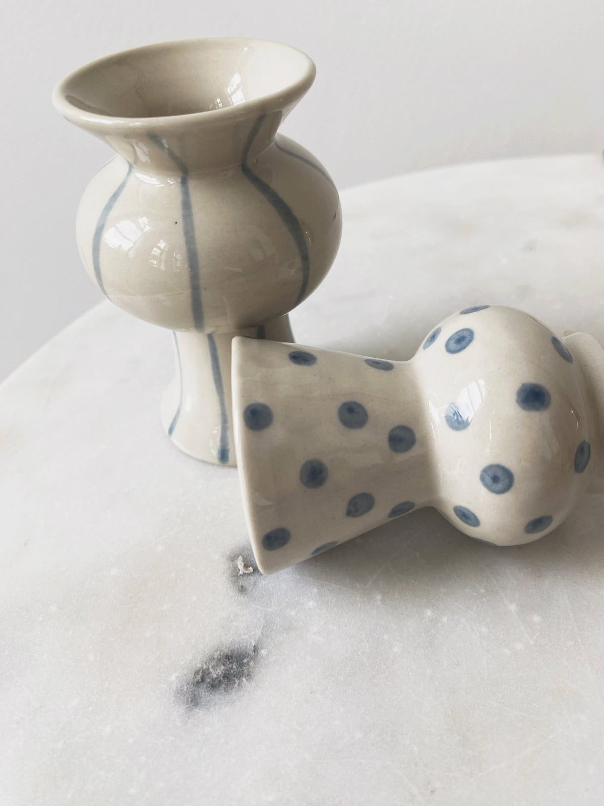 Hand-Painted Stoneware Mini Vase - Spring Sweet