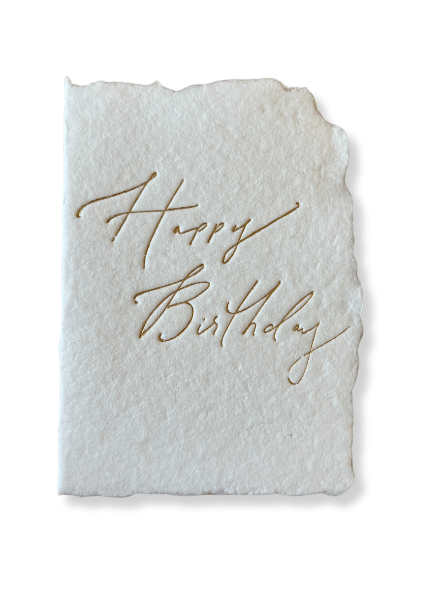 "Happy Birthday" Script Card - Spring Sweet