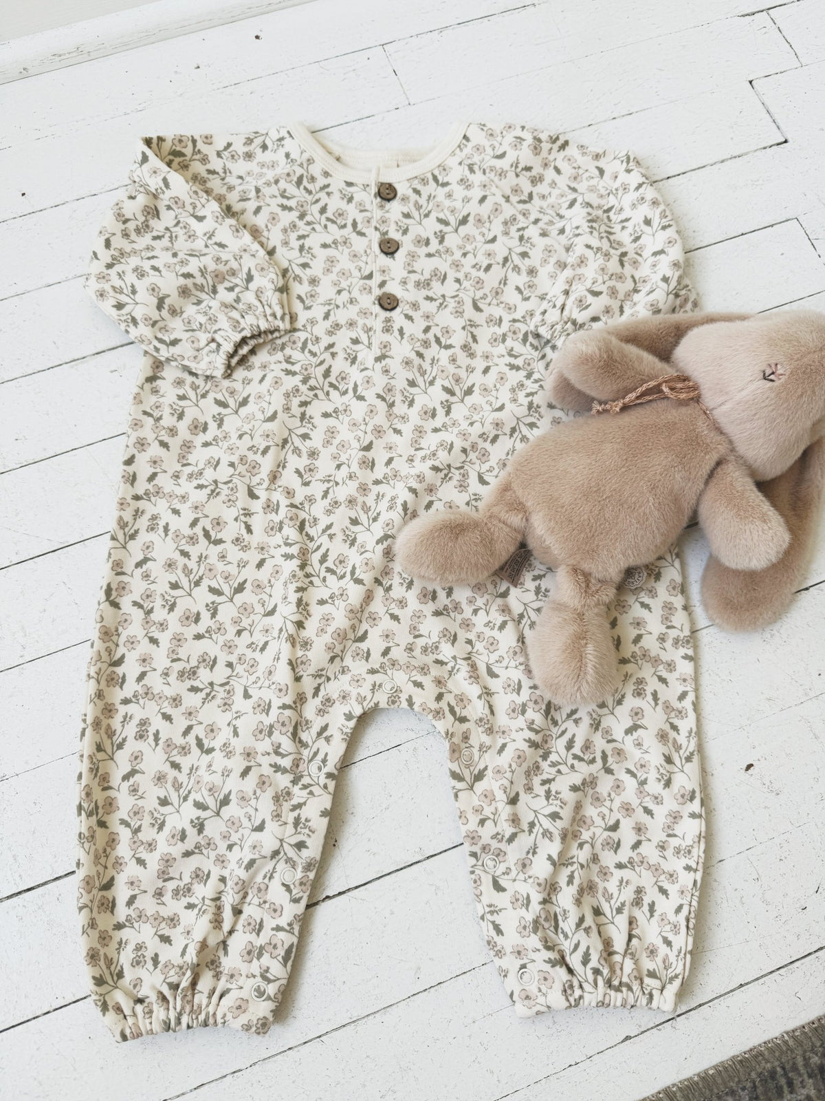 Henley Bubble Jumpsuit - Spring Sweet