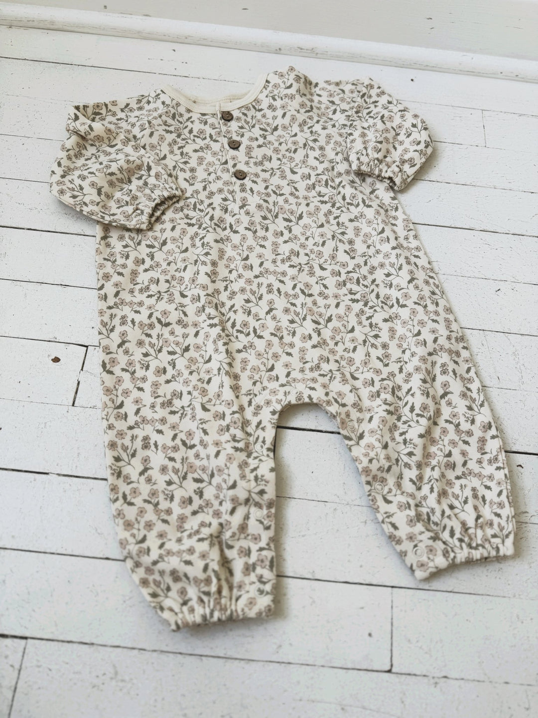 Henley Bubble Jumpsuit - Spring Sweet