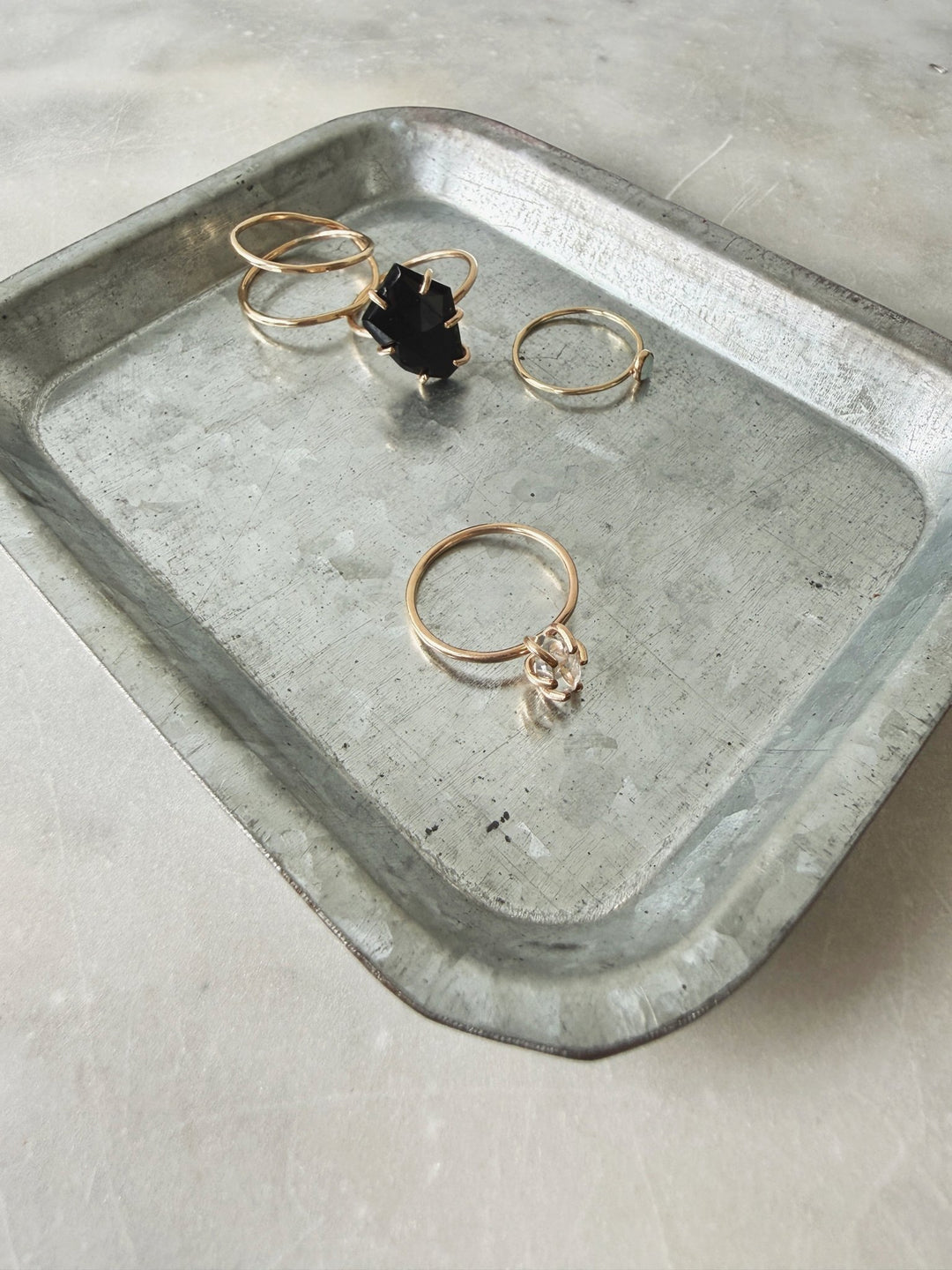 Herkimer Diamond Ring, Gold Filled - Spring Sweet