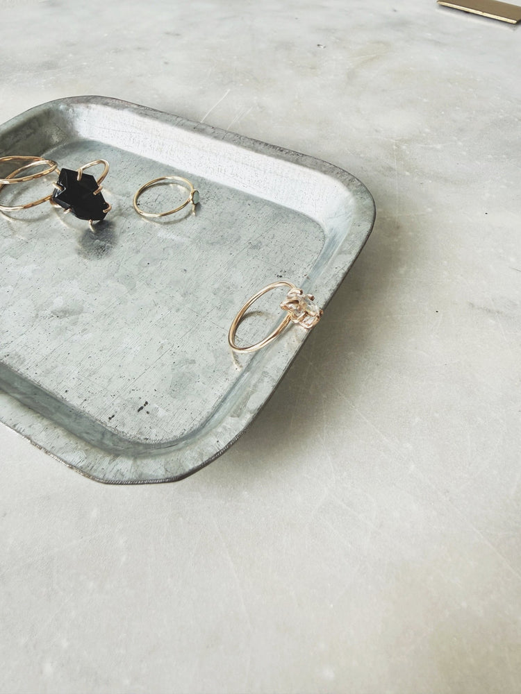 Herkimer Diamond Ring, Gold Filled - Spring Sweet