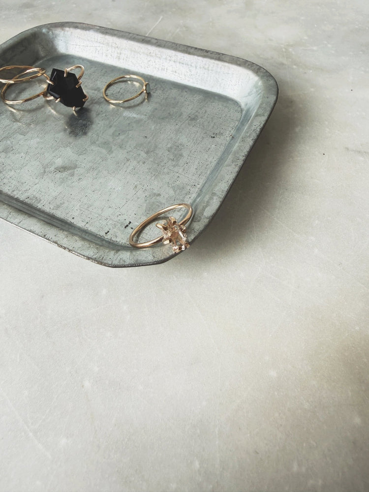 Herkimer Diamond Ring, Gold Filled - Spring Sweet