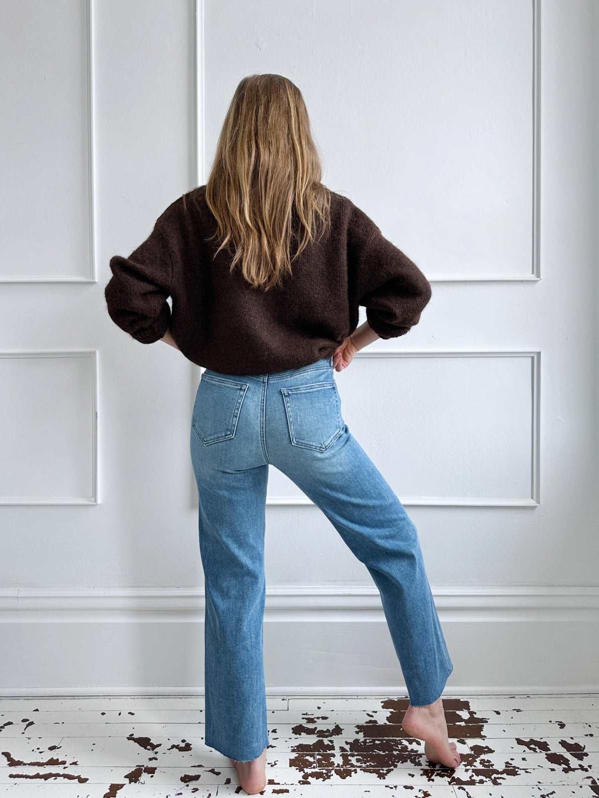High Rise Cropped Straight - Spring Sweet