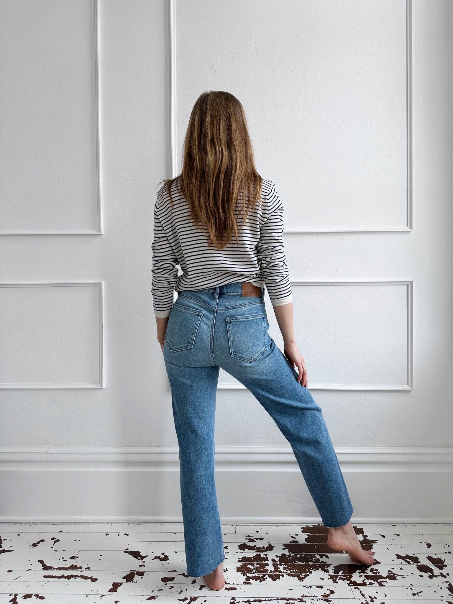 High Rise Cropped Straight - Spring Sweet