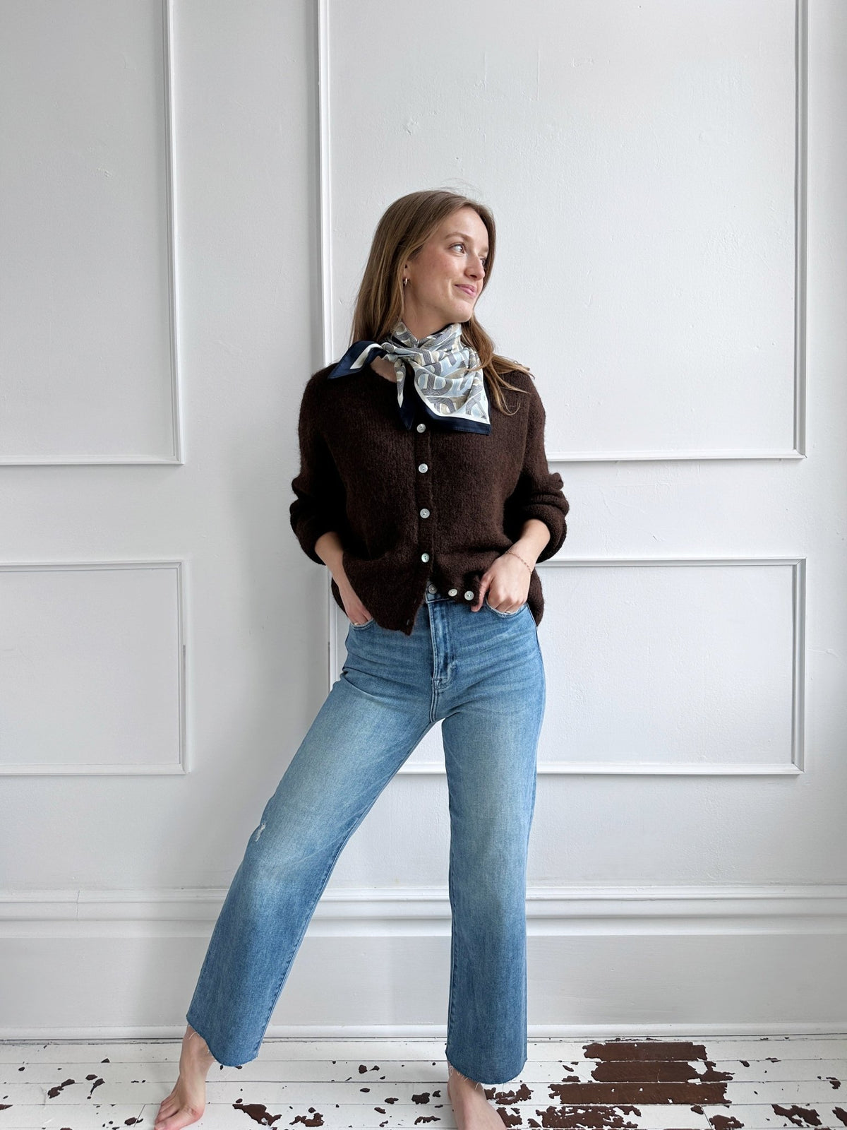High Rise Cropped Straight - Spring Sweet