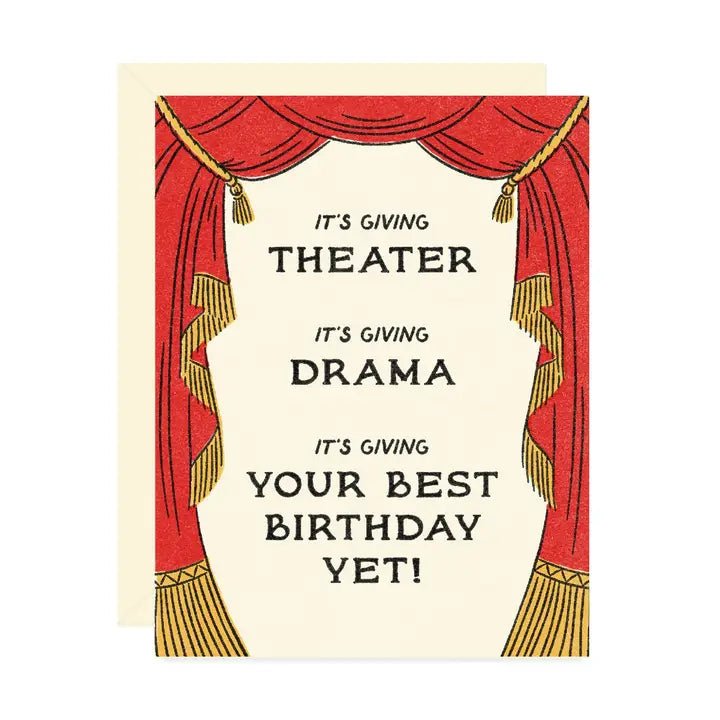 It's Giving Drama Birthday Card - Spring Sweet