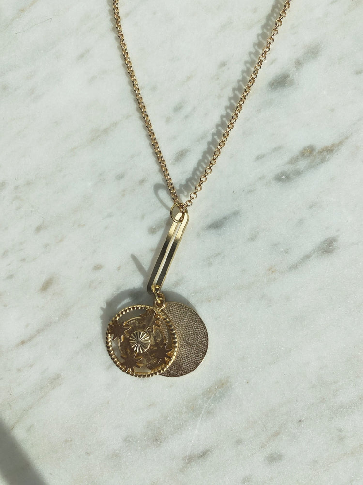 Je T'aime Charm Necklace, Gold Plated - Spring Sweet