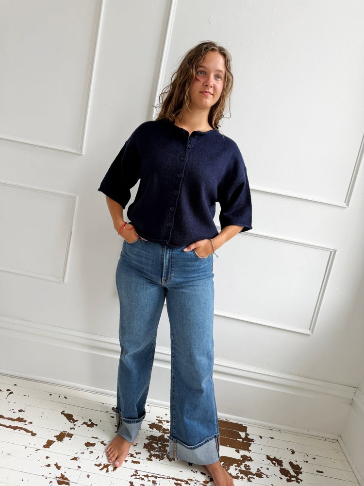 Knit Short Sleeve Cardigan - Spring Sweet