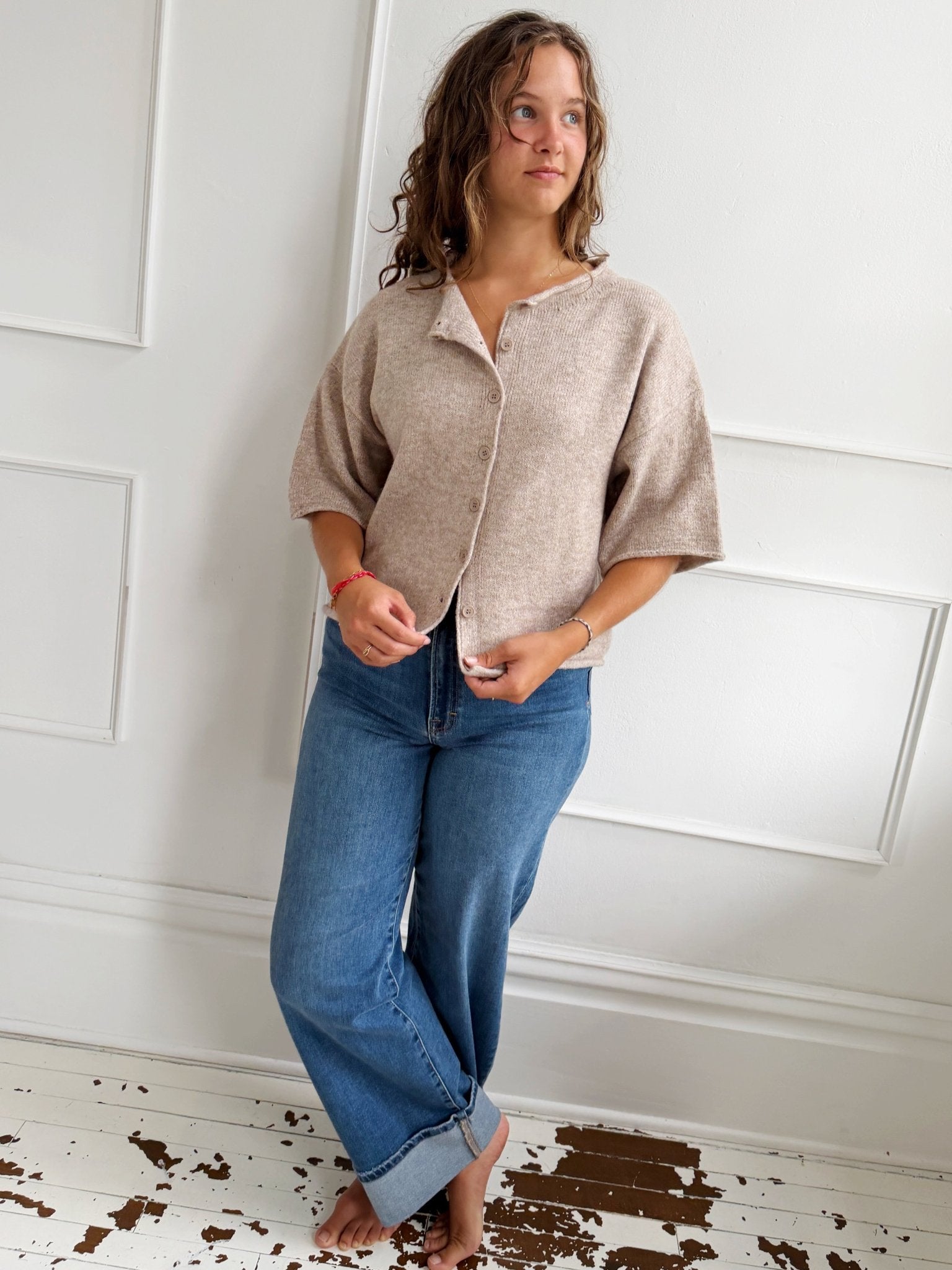Knit Short Sleeve Cardigan - Spring Sweet