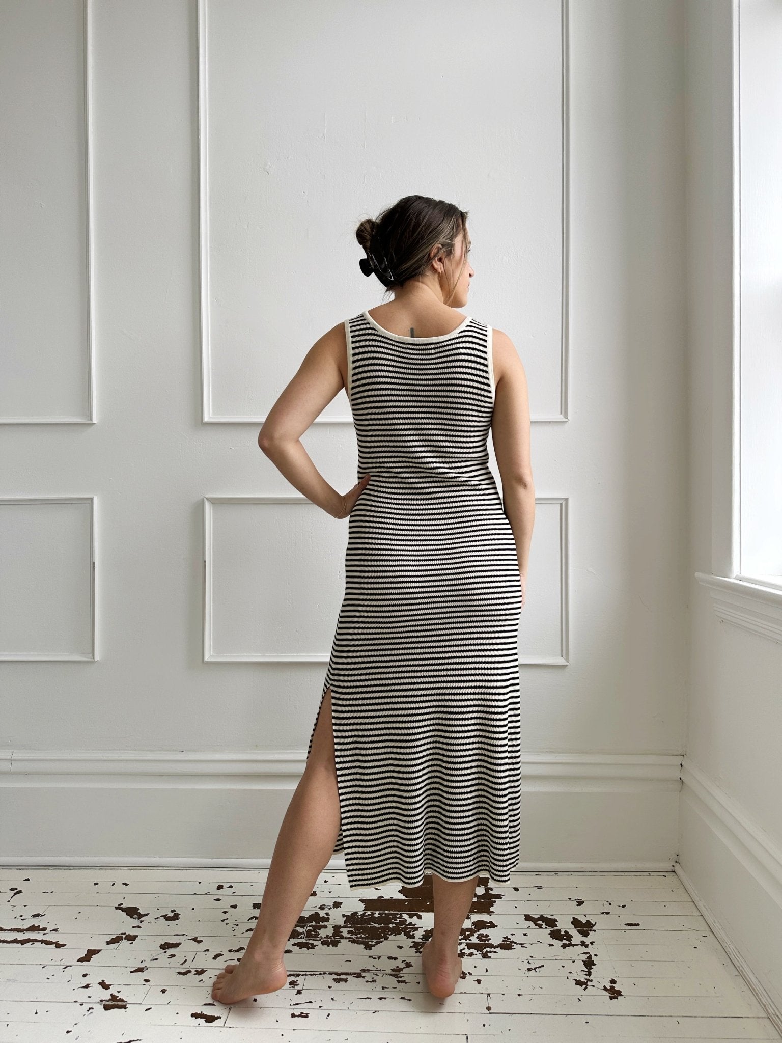 Knit Tank Dress w/ Stripes - Spring Sweet