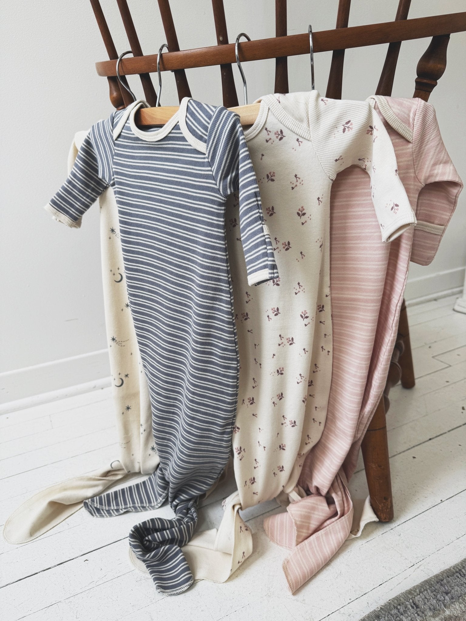 Knotted Baby Gown - Spring Sweet