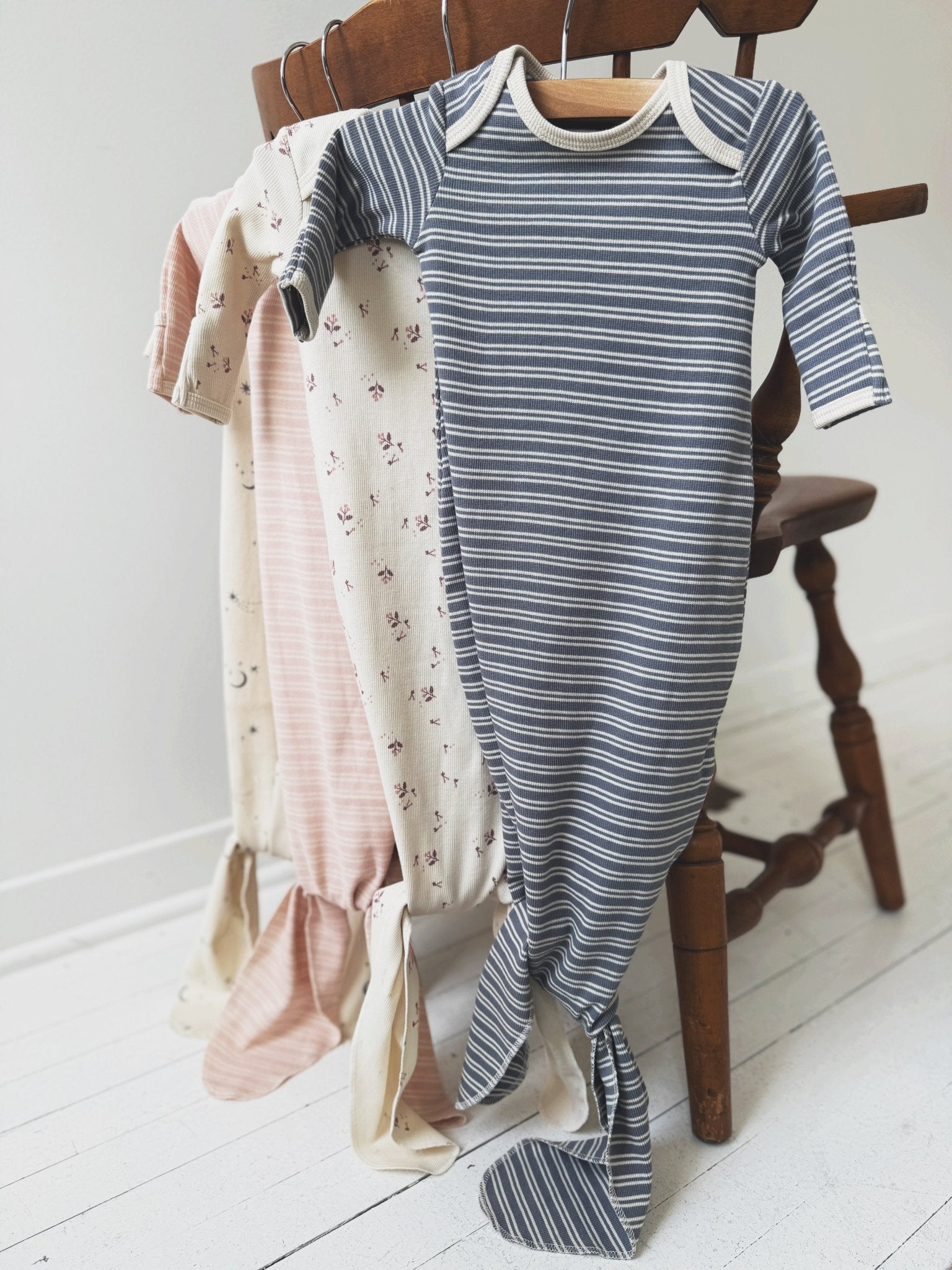Knotted Baby Gown - Spring Sweet
