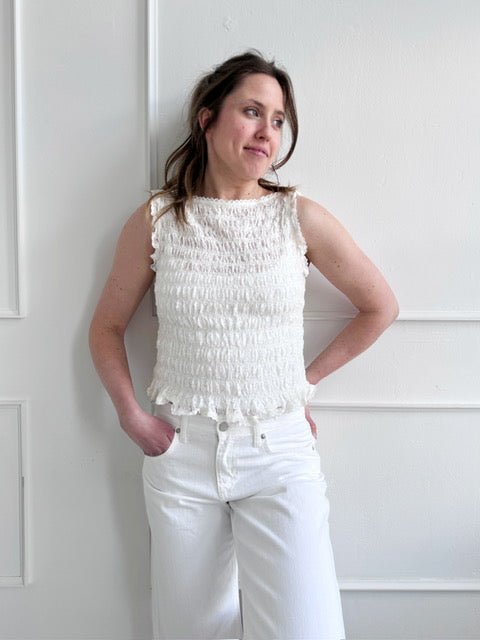 Lace Trim Sleeveless Top - Spring Sweet