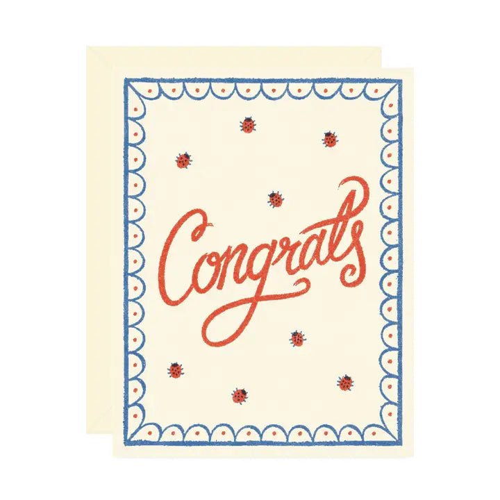 Ladybug Congrats Card - Spring Sweet