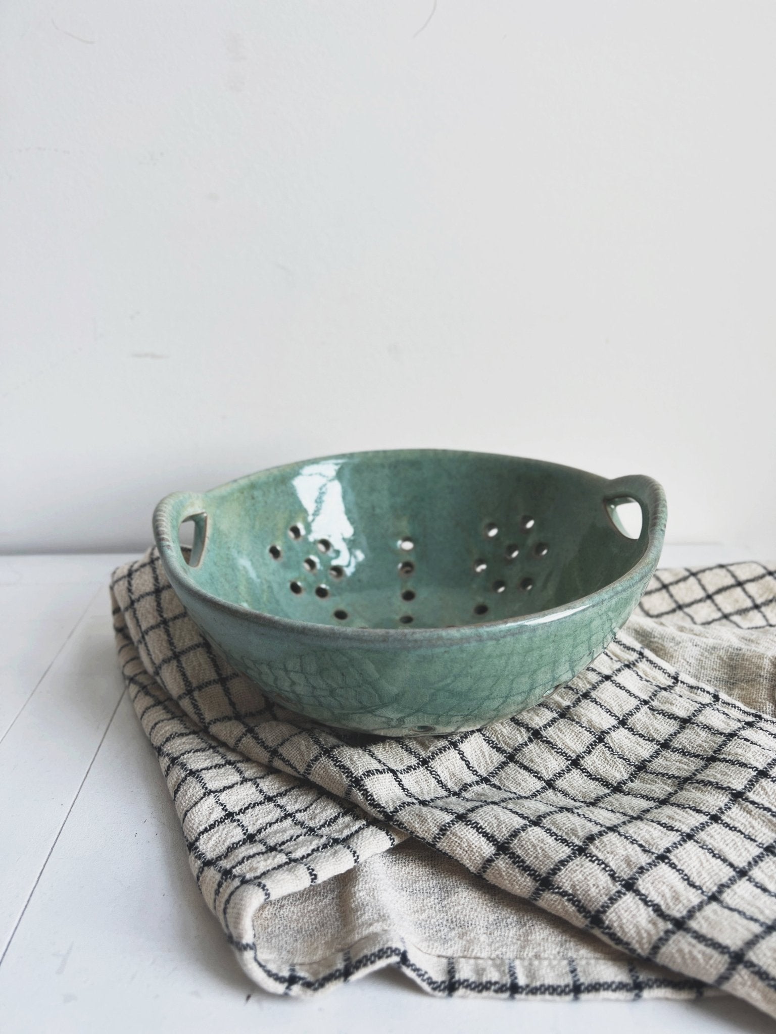 Large Stoneware Colander - Spring Sweet