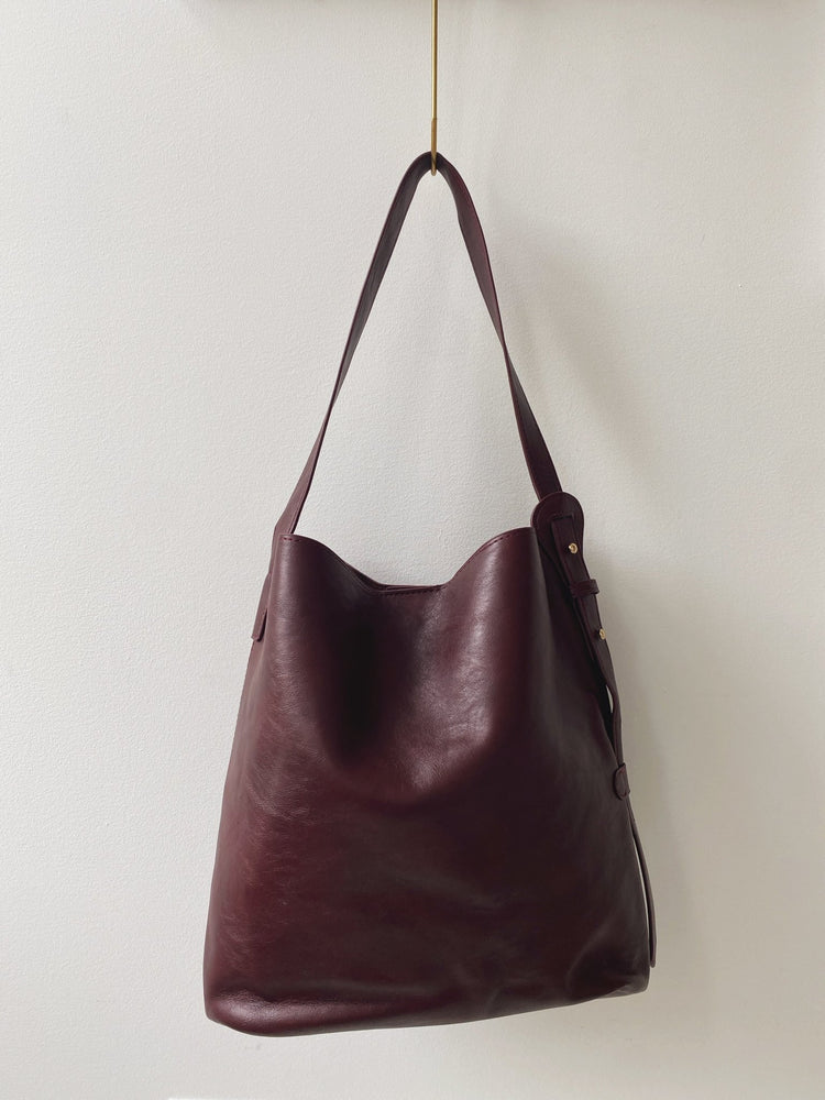 Leather Tote Bag w/ Pouch - Spring Sweet