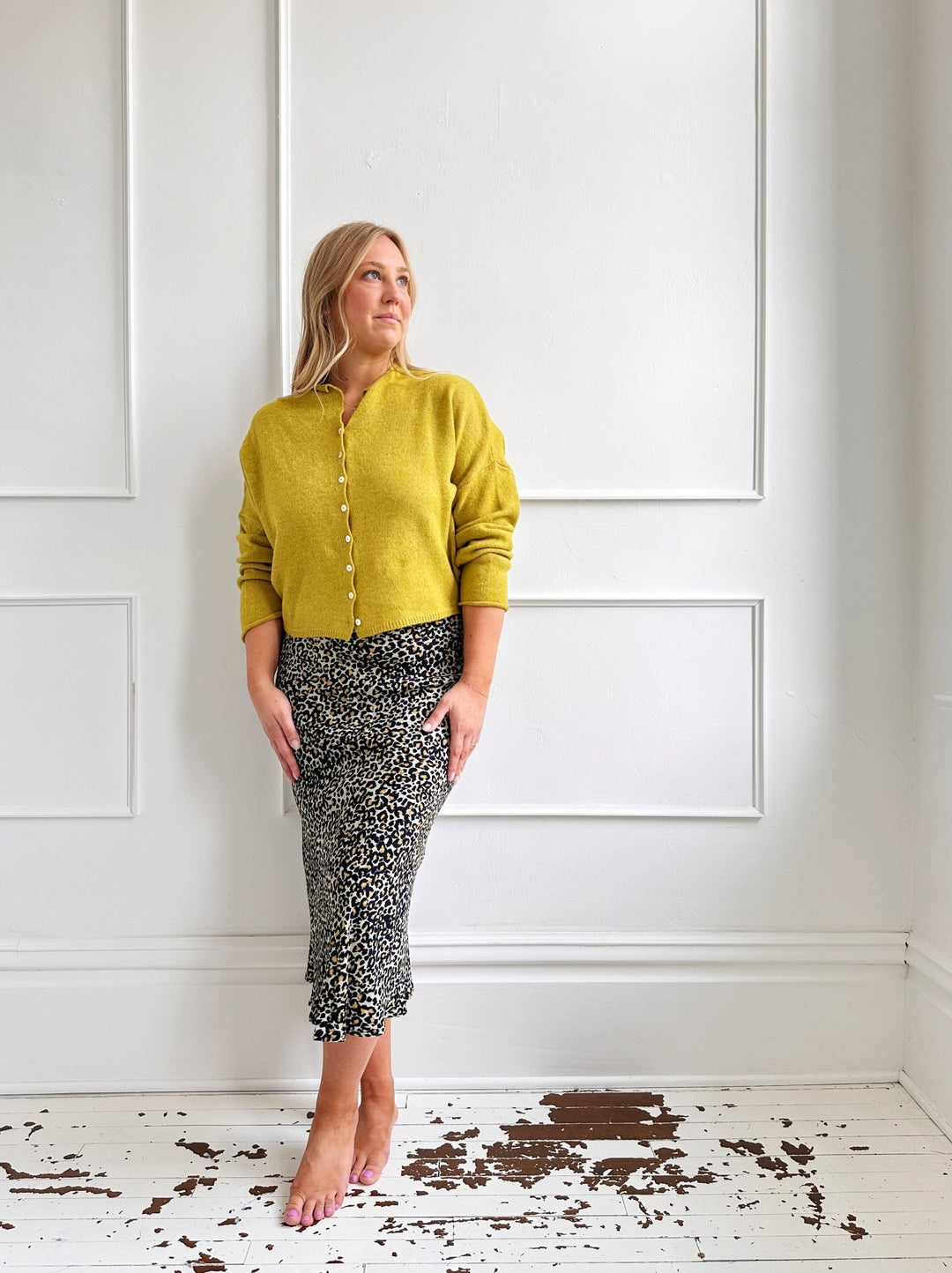 Leopard Print Midi Skirt - Spring Sweet