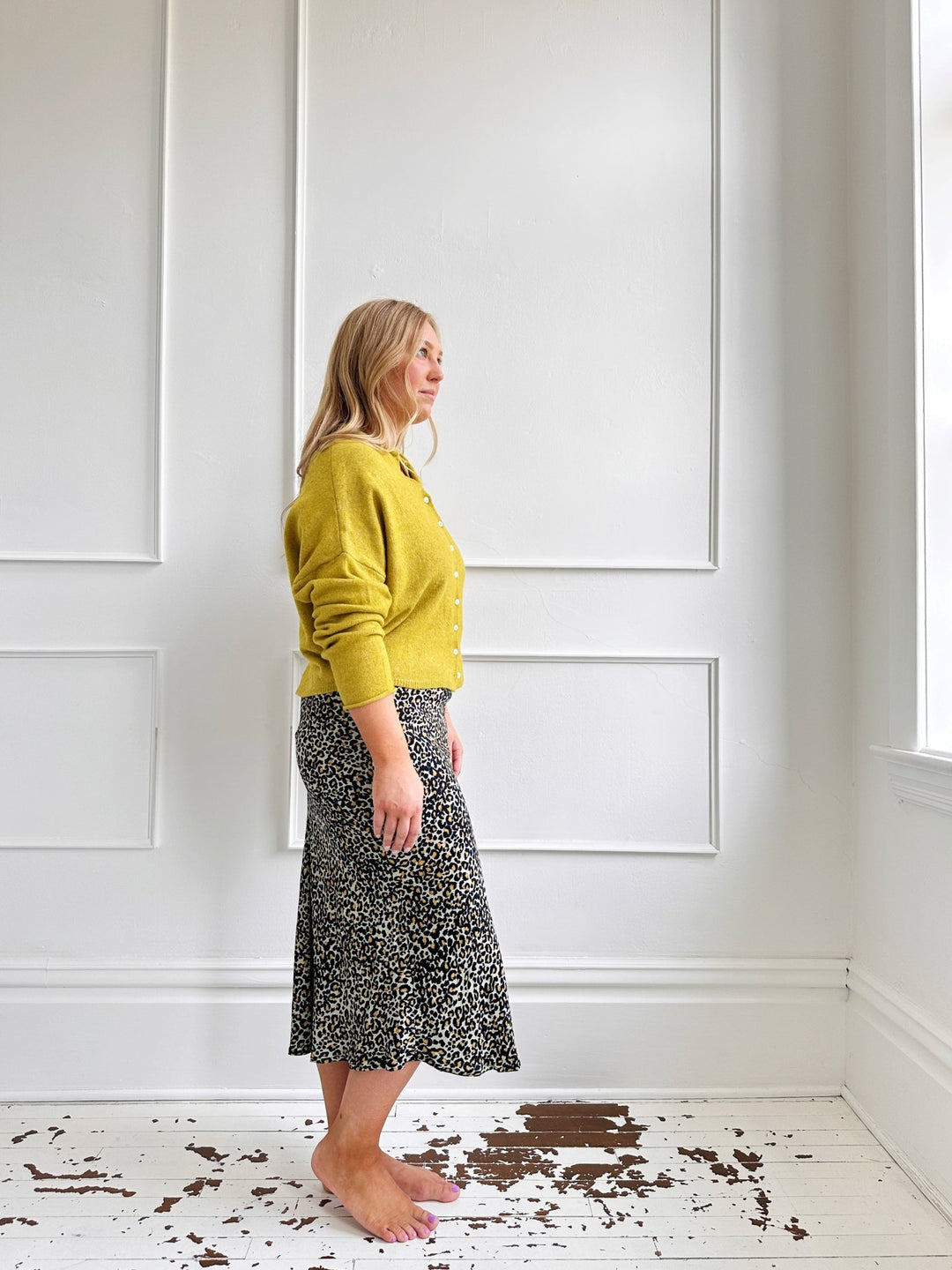Leopard Print Midi Skirt - Spring Sweet