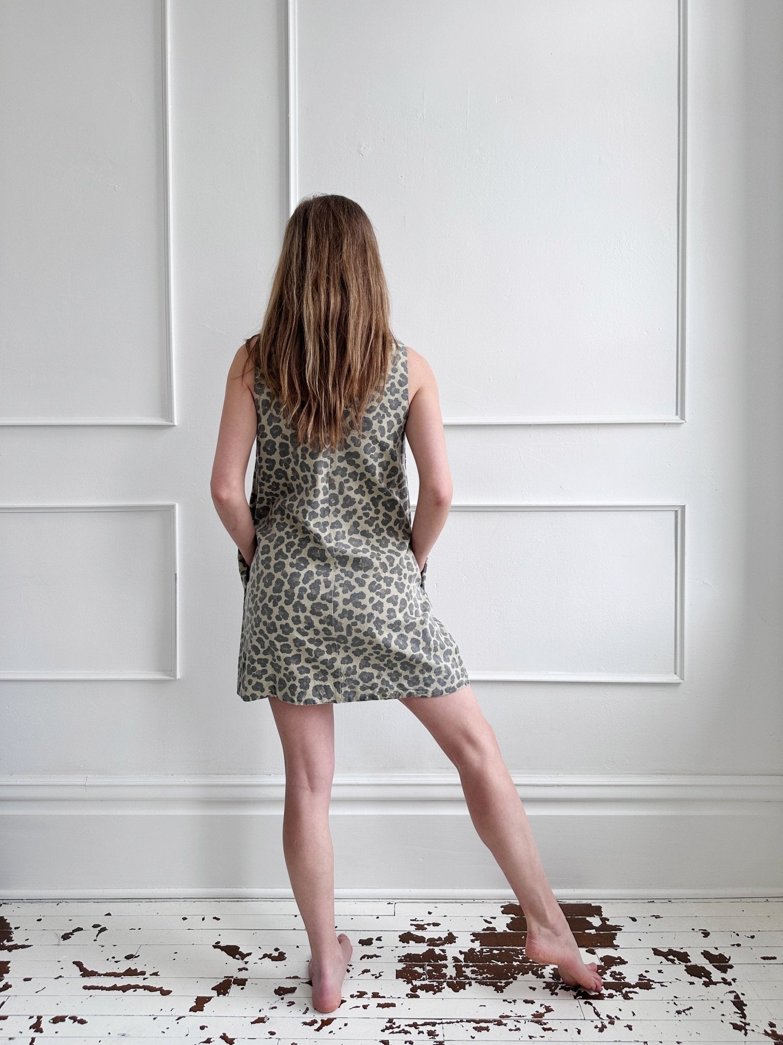 Leopard Sleeveless Mini Dress - Spring Sweet