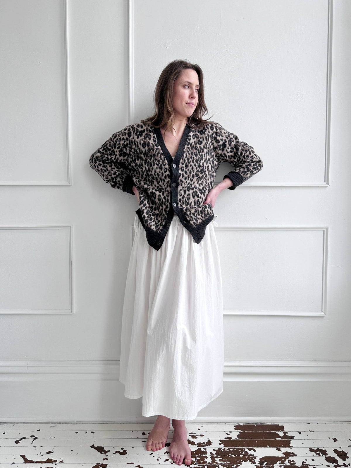 Leopard Wool Blend Cardigan - Spring Sweet