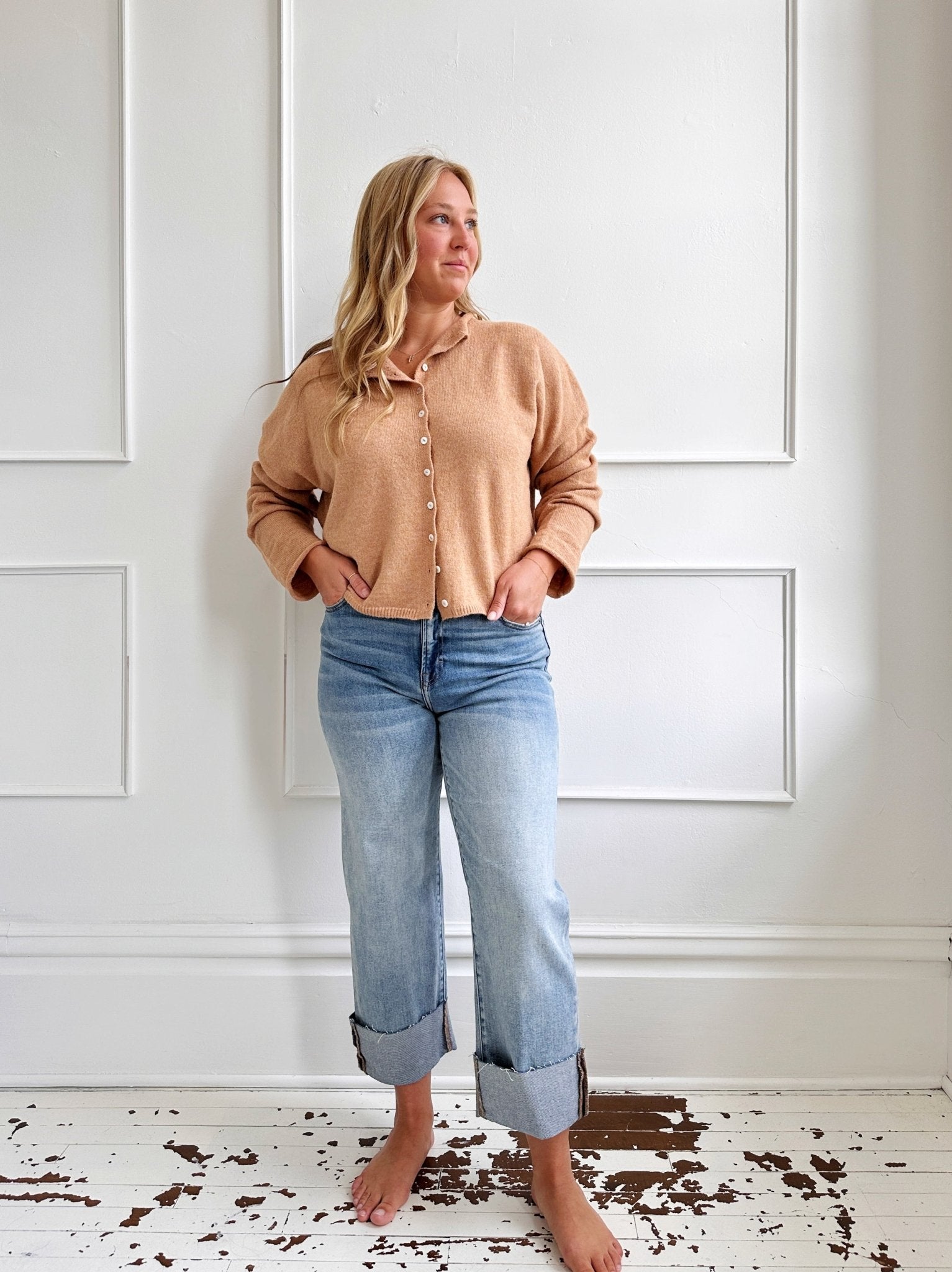 Lightweight Button Down Cardigan - Spring Sweet