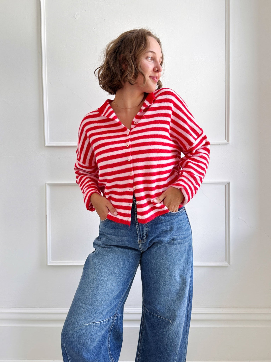 Lightweight Button Down Cardigan - Spring Sweet