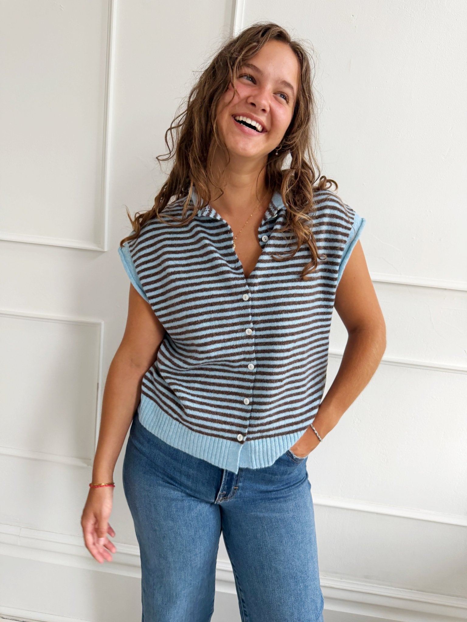 Lightweight Cardigan Vest - Spring Sweet