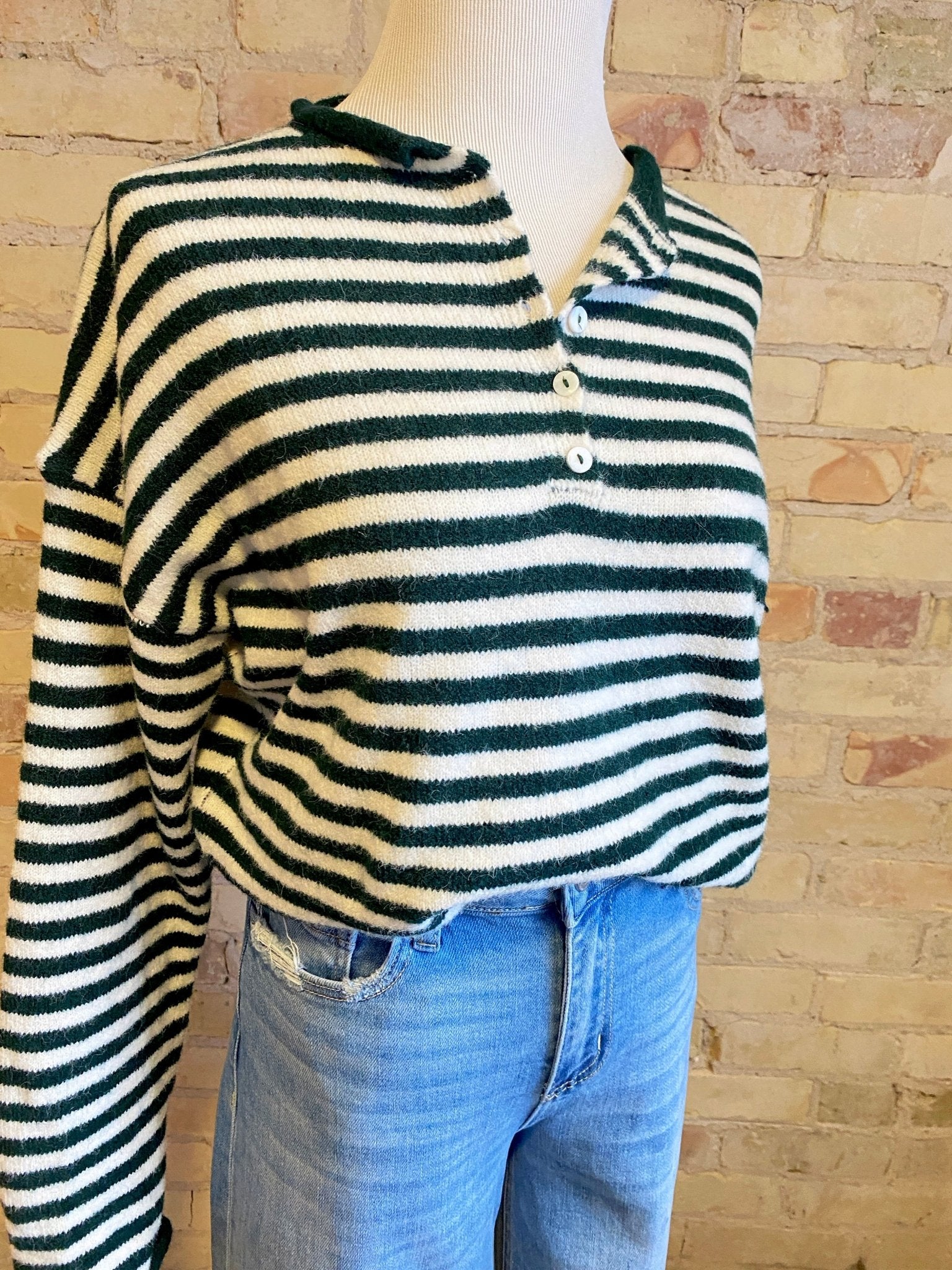 Lightweight Henley Sweater - Spring Sweet