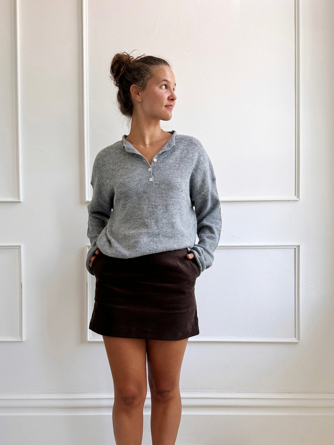 Lightweight Henley Sweater - Spring Sweet