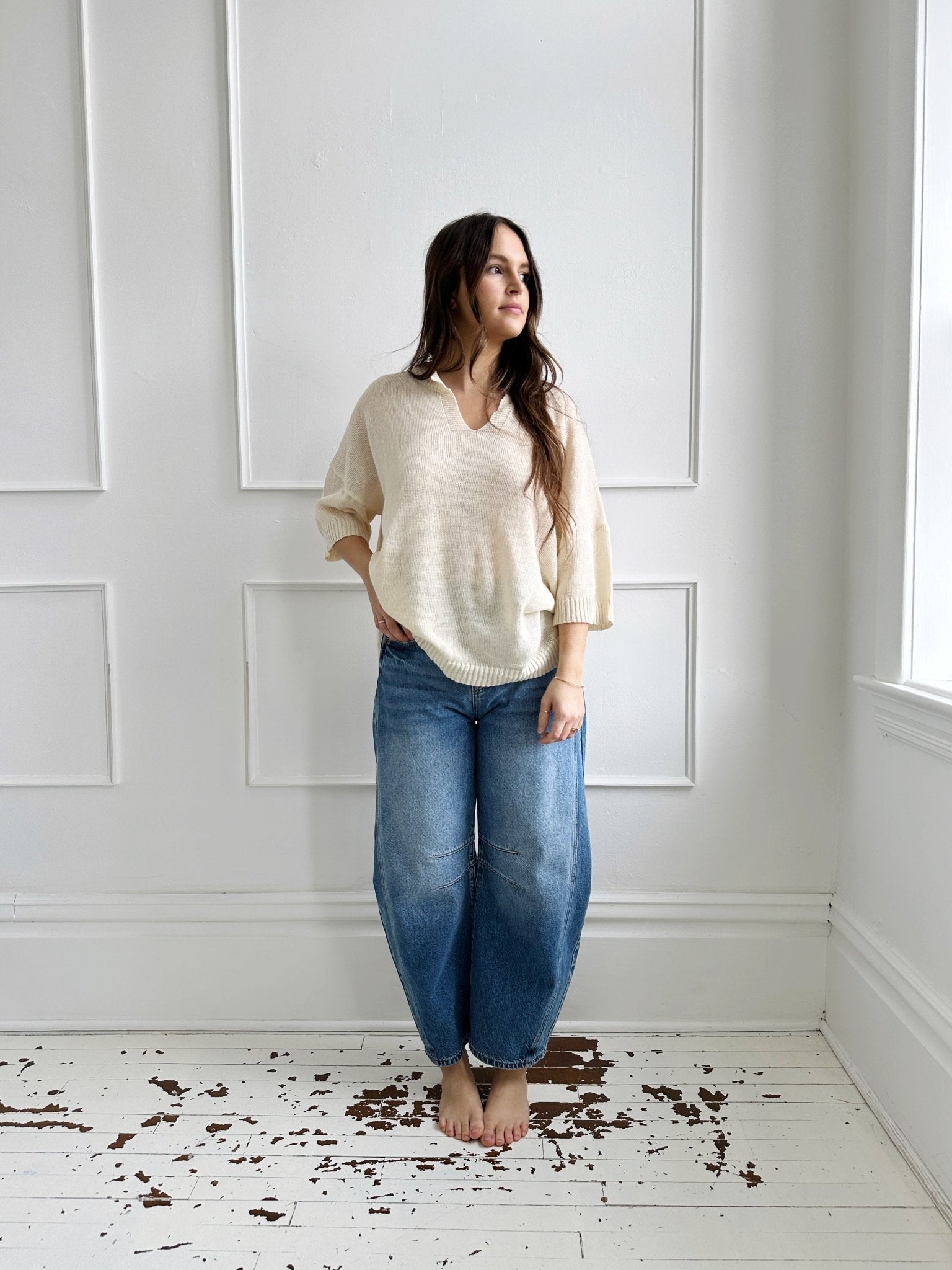 Lightweight Stitched Pullover - Spring Sweet