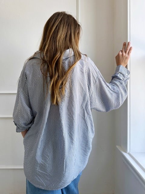 Lightweight Stripe Button Down - Spring Sweet