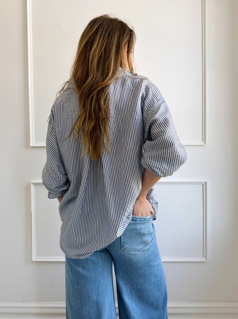 Lightweight Stripe Button Down - Spring Sweet