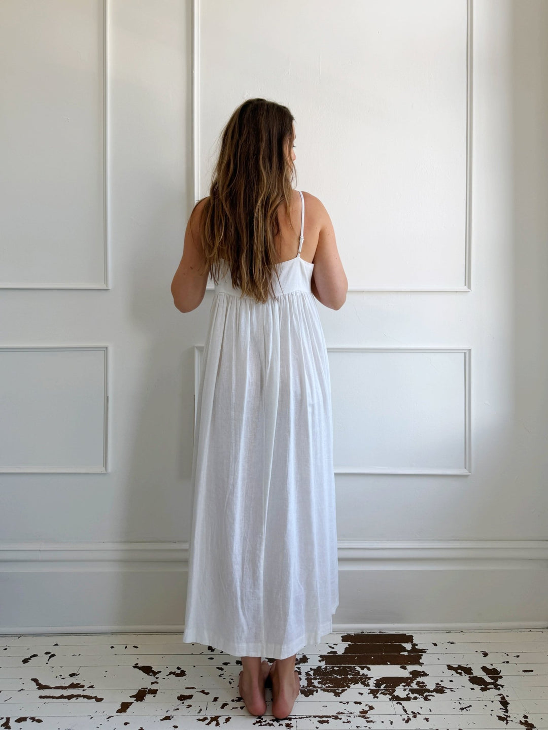 Linen Blend Spaghetti Strap dress - Spring Sweet