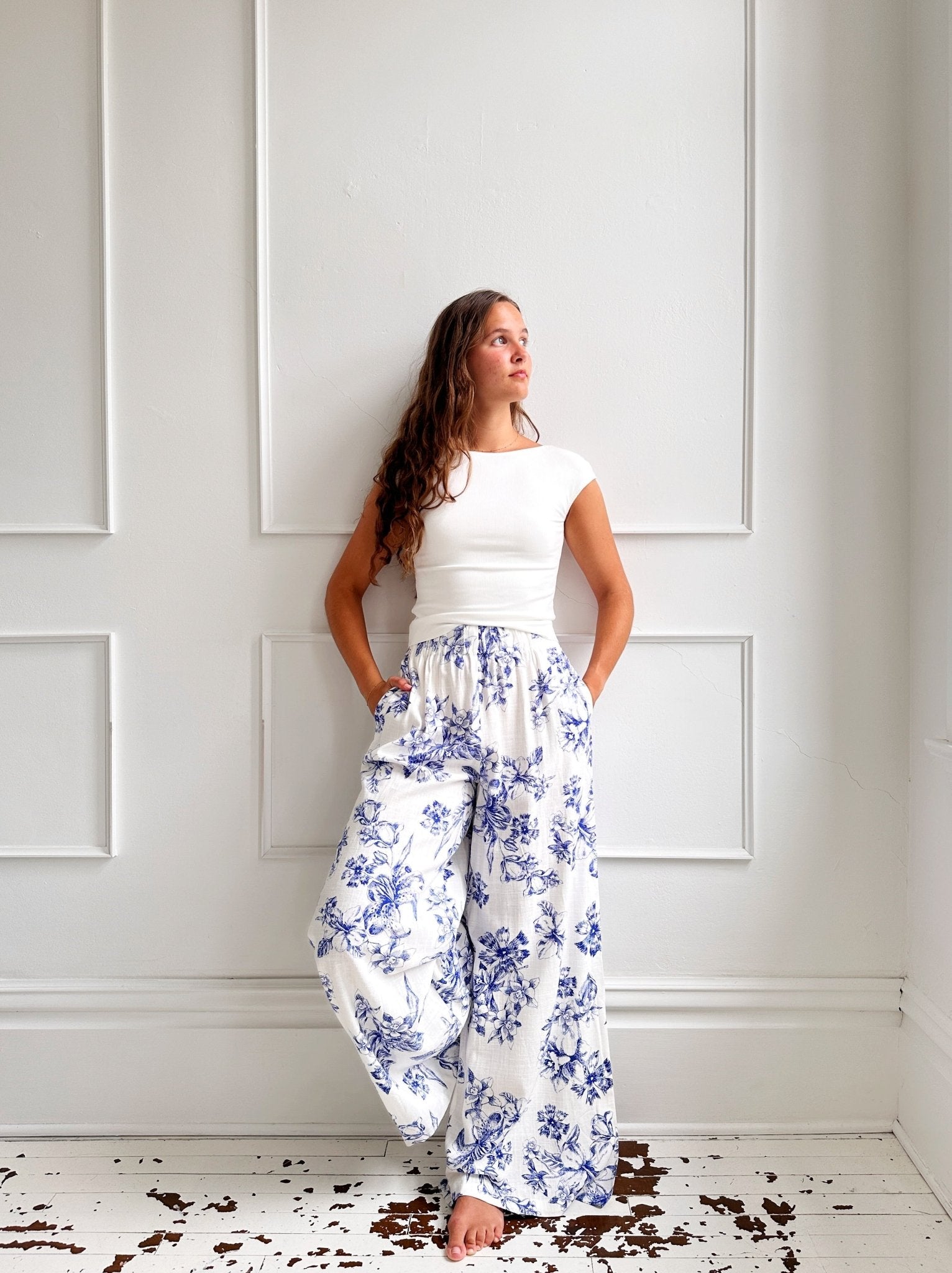 Linen Blend Wide Leg Pants - Spring Sweet