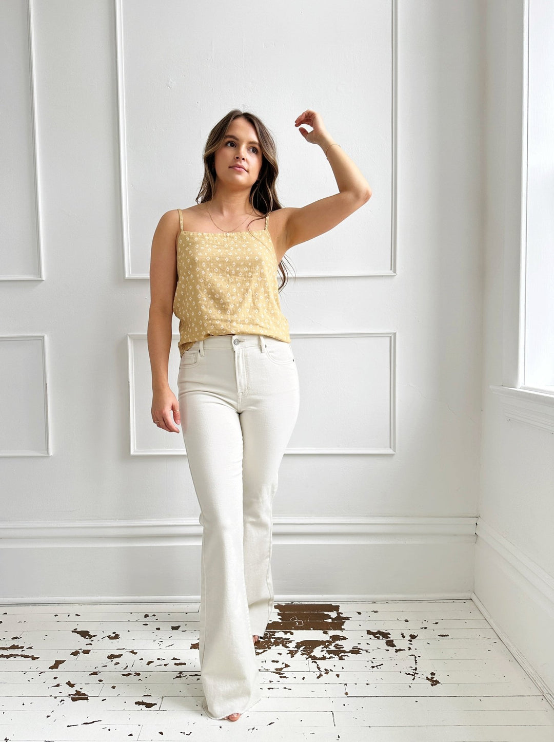 Linen Blossom Tank - Spring Sweet