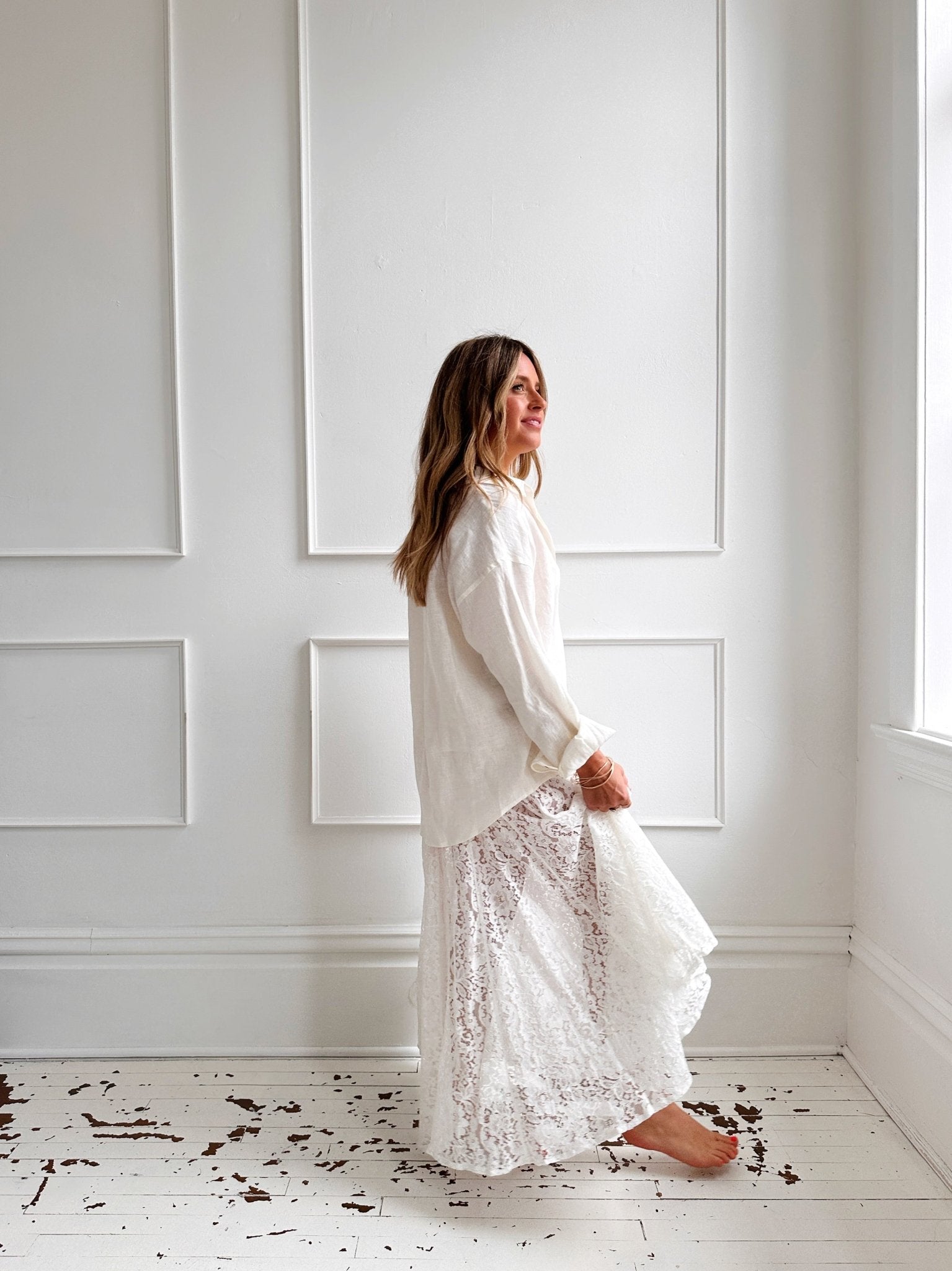 Linen Classic Button - Up - Spring Sweet