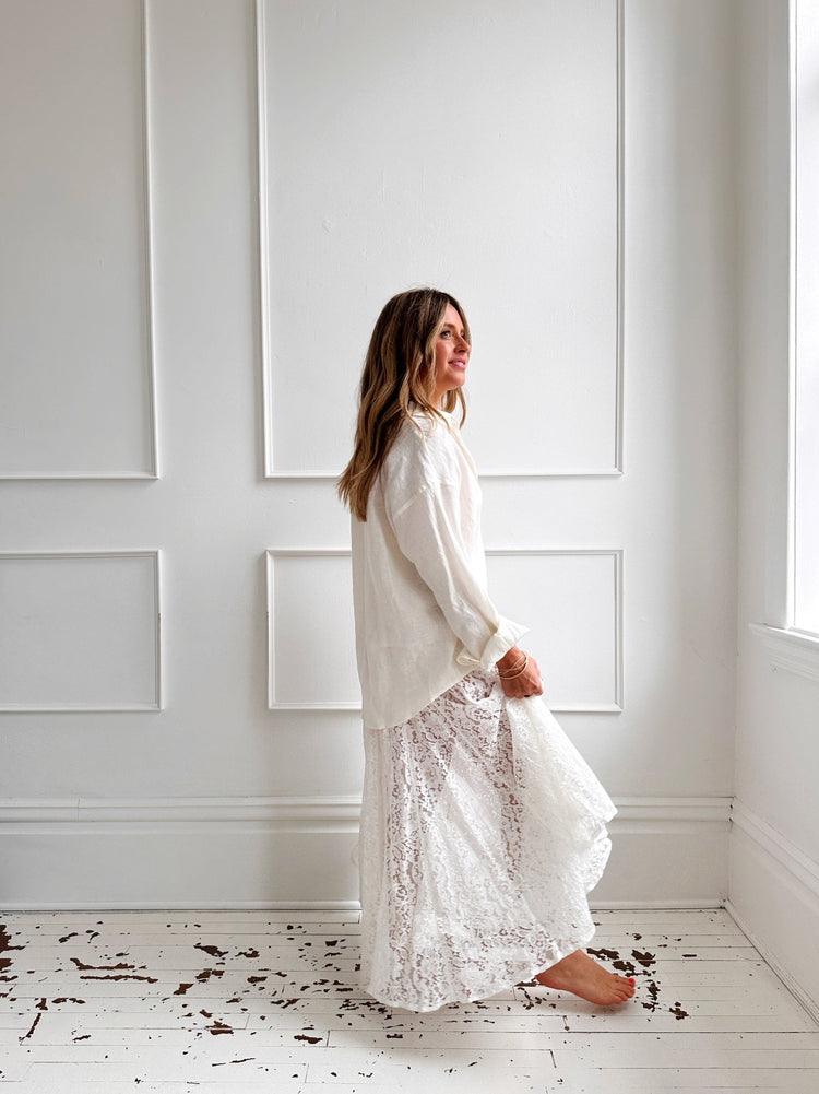 Linen Classic Button - Up - Spring Sweet