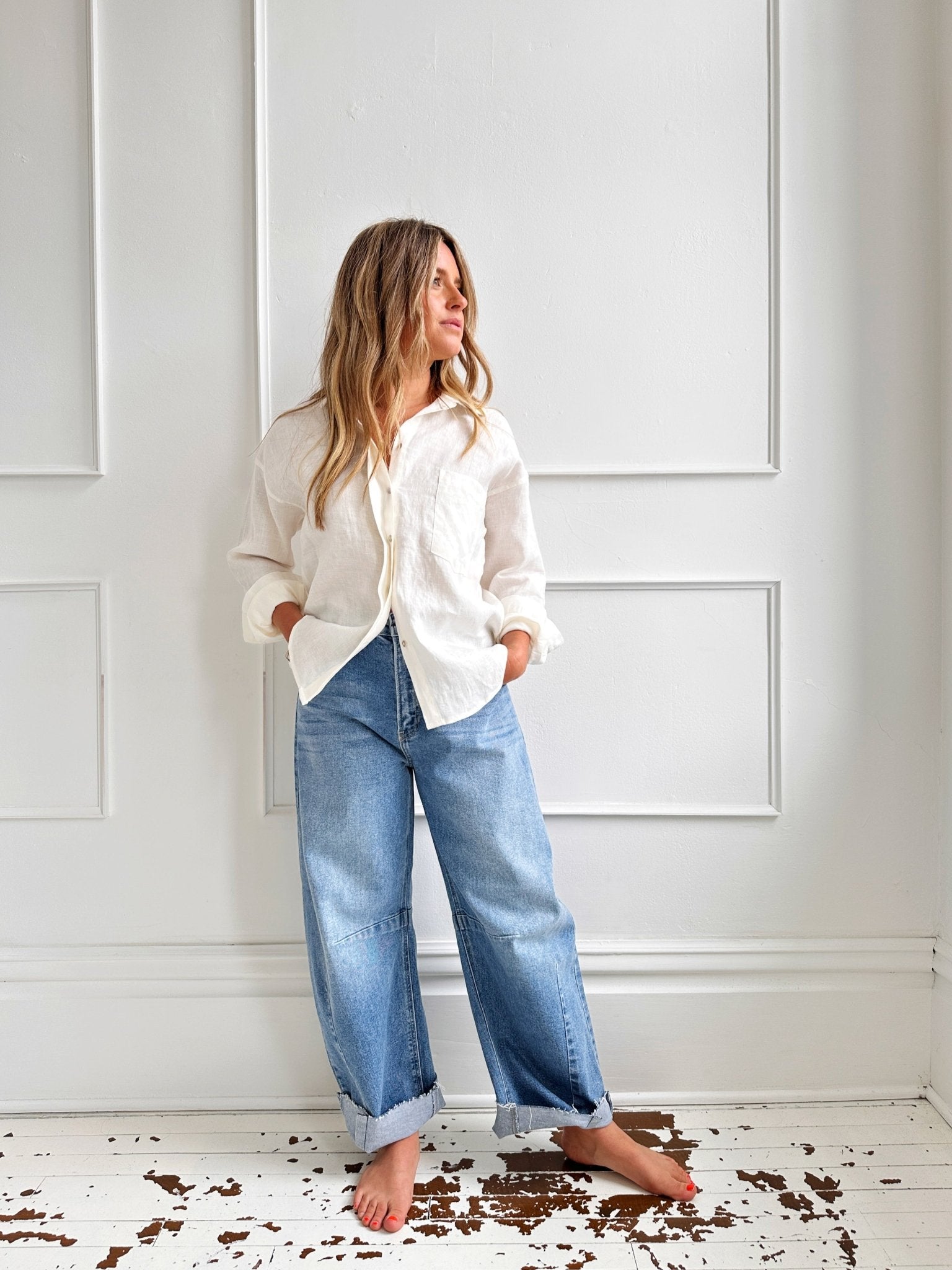 Linen Classic Button - Up - Spring Sweet