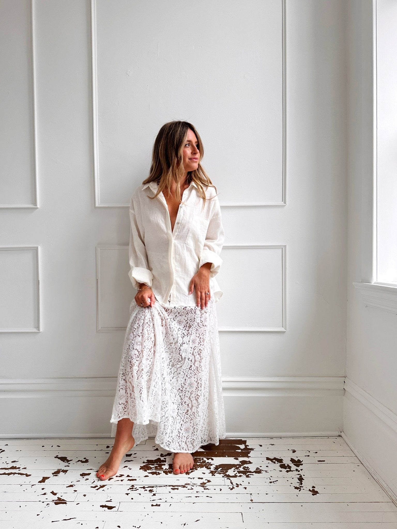 Linen Classic Button - Up - Spring Sweet